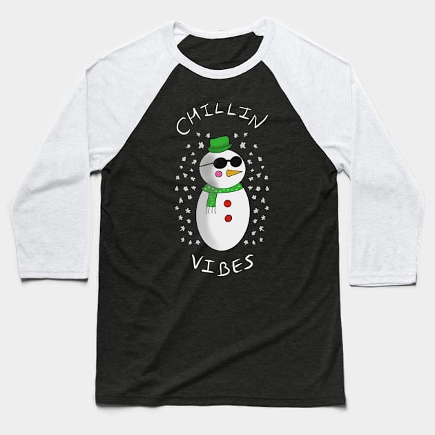 Snow man Baseball T-Shirt by Joker & Angel